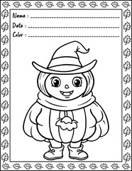 Cozy Halloween Christmas Coloring Pages For Kid and adult.  
High resolution (300 DPI), 
Ready to print on standard 8.5x11 inch paper With No Bleed, 
Black and White. 
Vector illustration AI, EPS, PNG