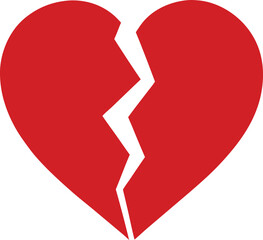 Broken heart icon
