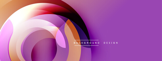 Abstract flowing shapes, vibrant colors, purple background. Modern design element, dynamic composition, smooth gradients.