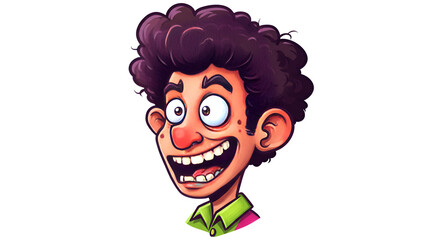 Fototapeta premium Cartoon Character Smiling Big Illustration