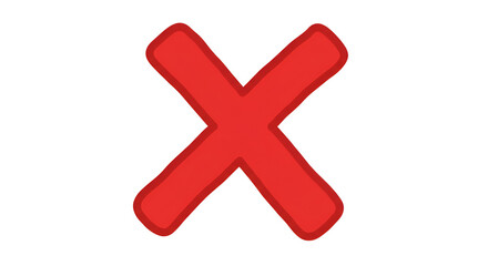 Obraz premium Red Cross Sign Cartoon Illustration