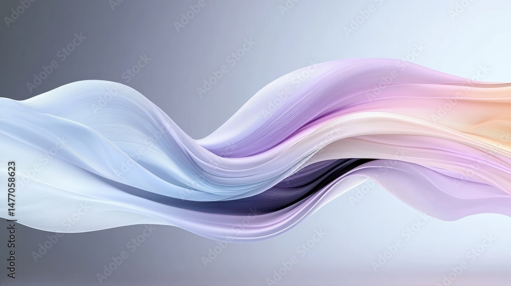 Poster smooth abstract gradient waves in pastel colors abstract gradient smooth pastel background color art