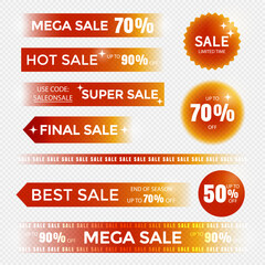 Sale banner sticker color vector images for promotions discounts special offers businesses graphic designers marketers social media posts flyers website