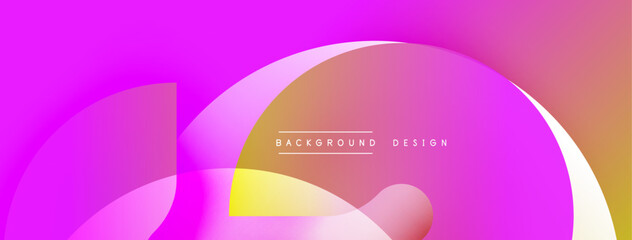 Abstract pink background. Overlapping shapes create dynamic visual effect. Gradient colors, modern design elements present.