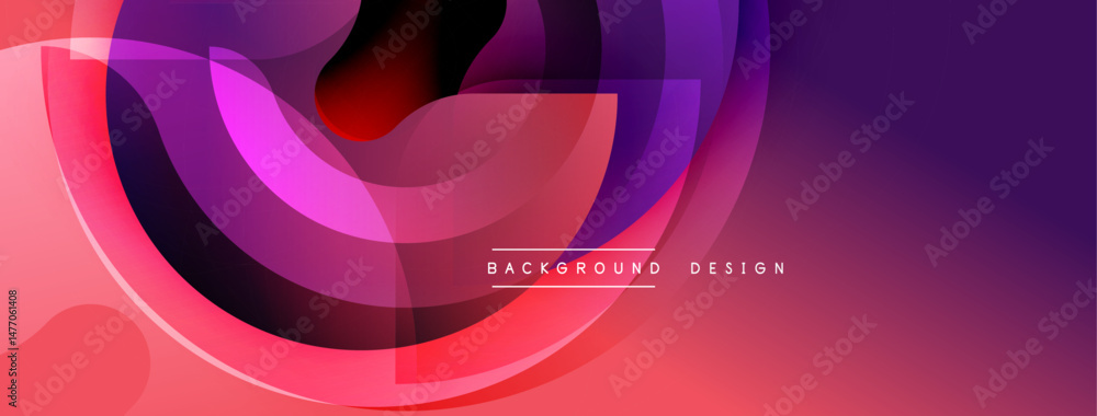 Aufkleber abstract dynamic background. gradient shades, flowing shapes create modern visual effect. pink, purp