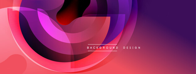 Abstract dynamic background. Gradient shades, flowing shapes create modern visual effect. Pink, purple hues dominate composition.