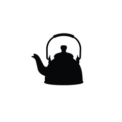 Kettle silhouette on white background