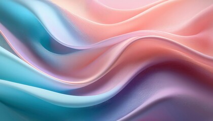 Fototapeta premium Flowing Abstract Fabric Background Prompt: Design a flowing, high-resolution abstract background with silk-like waves in soft pastels like peach, lavender, and aqua