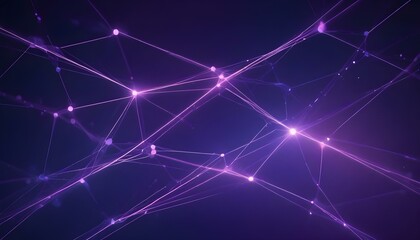 Fototapeta premium A vibrant and futuristic digital network with glowing nodes and connecting lines.