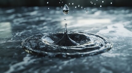 Abstract aerial view circular object on water surface