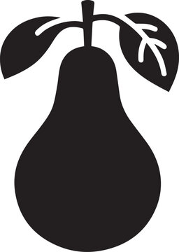 recommend clip art: Pear icon vector, pear fruit silhouette vector