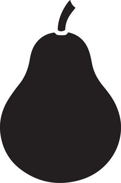recommend clip art: Pear icon vector, pear fruit silhouette vector