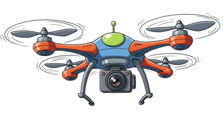 Drone illustration graphic design