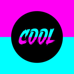 Vector text illustration for Cool.