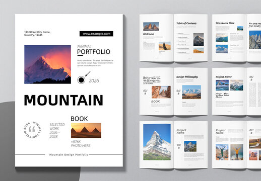 Mountain Minimalist Portfolio Layout