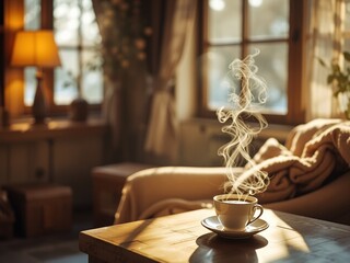 Warm Glow Tea Party Setting - Relaxing Atmosphere