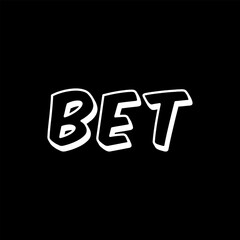 Vector text illustration for Bet.