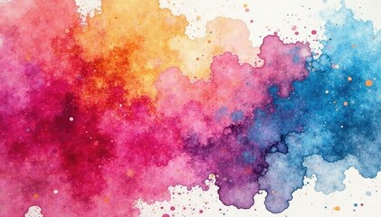 Abstract watercolor wash background for tshirt design, vibrant colors, textured, artistic , trendy, flowing, illustration