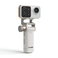 video camera on white background