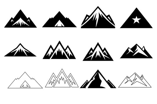 mountins silhouette icon symbol illustration