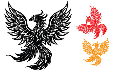 A Majestic bald eagle standing with wings spread in a powerful pose Eagle Art