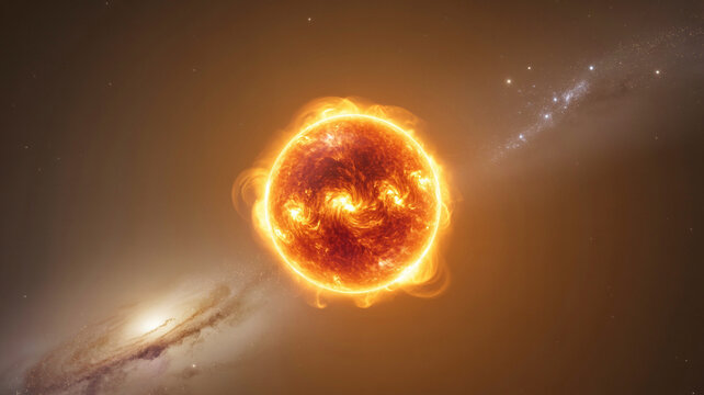 Sun in outer space cosmic view - Powered by Adobe