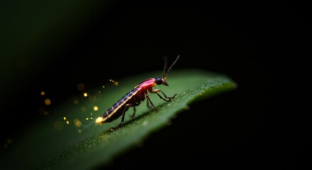 Naklejka premium Glowing Firefly