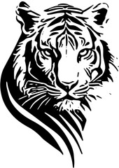 tiger head silhouette