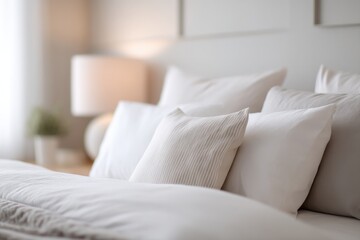 calm and serene bedroom setting with neatly made bed exuding perfect ambiance for restful sleep minimalistic design