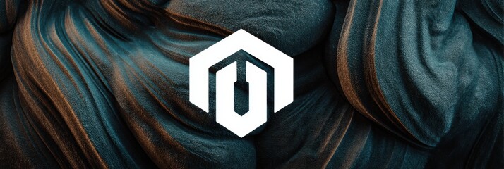 Fitness Gym Logo Displayed Over Abstract Muscle Texture Highlighting Strength and Vitality With a Modern Design Aesthetic