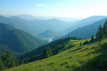 Obraz premium Mountainside Hillscapes Inspiring Natural Design