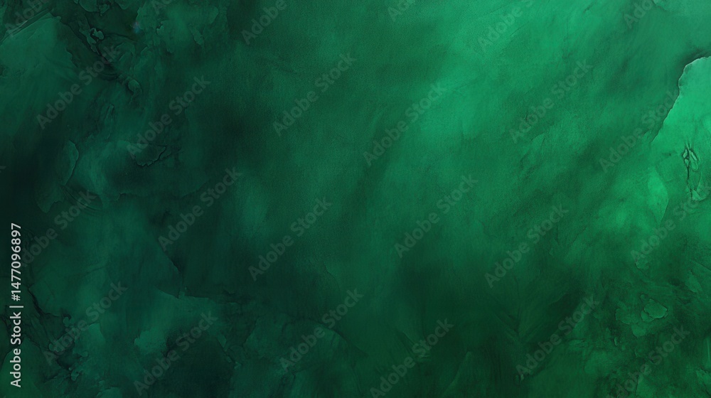 Poster emerald green texture background with abstract brush strokes and subtle gradient in studio shot for 