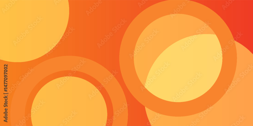 Poster abstract orange circular background. dynamic sound wave. design element. vector illustration