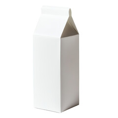 Empty Milk Carton on Transparent PNG Background. Isolated 
