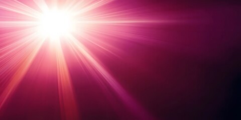 Obraz premium Vibrant Pink Purple Sun Rays Light Burst Background