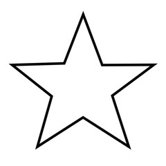 Cute cartoon hand drawn vector star outline.