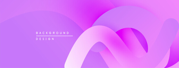 Abstract purple background. Smooth flowing shapes create dynamic visual effect. Gradient colors add depth, modern aesthetic.