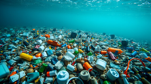 vast collection of plastic waste pollutes ocean, highlighting urgent need for recycling and environmental conservation efforts to protect marine life and ecosystems