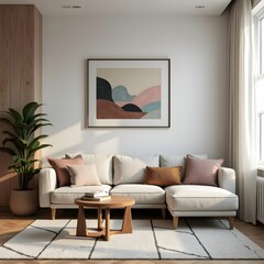 Modern Art Meets Cozy Comfort: Living Room Inspiration