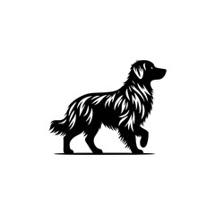 vector illustration of a black dog
