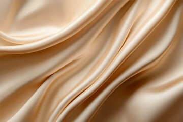 Fototapeta premium Soft curves of light dance across fine fabric in a serene, elegant setting