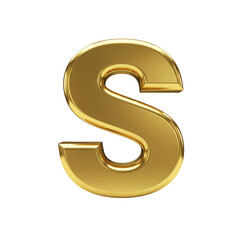 Naklejka premium Elegant golden uppercase letter S, refined typography for luxury designs