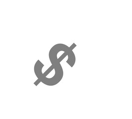 Price tag icon with dollar sign white