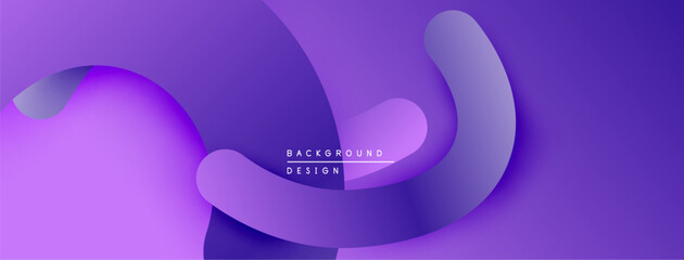 Abstract purple waves create dynamic background. Smooth gradients offer modern aesthetic, ideal for digital projects.