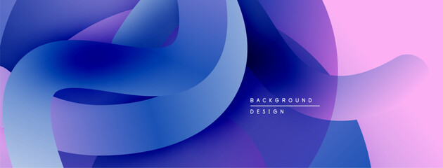 Abstract fluid shapes, vibrant blues, pinks create modern background. Smooth gradients suggest movement, depth. Minimalist design.