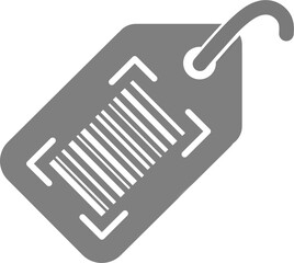 barcode tag icon gray