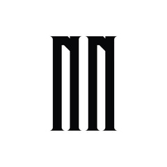 NN monogram logo design letter text name symbol monochrome logotype alphabet character simple logo