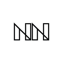 NN monogram logo design letter text name symbol monochrome logotype alphabet character simple logo