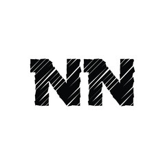 NN monogram logo design letter text name symbol monochrome logotype alphabet character simple logo