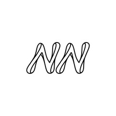 NN monogram logo design letter text name symbol monochrome logotype alphabet character simple logo